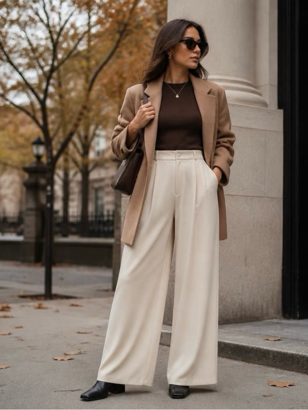 Scotch & Soda Wide Leg Pants in Cream Size Small Like New